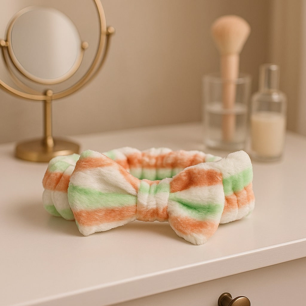 Faixa de Cabelo para Skincare e Make – Tiara com Laço LaJe