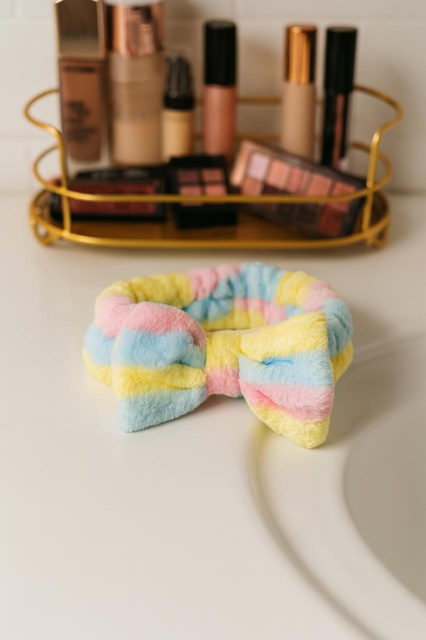 Faixa de Cabelo para Skincare e Make – Tiara com Laço LaJe