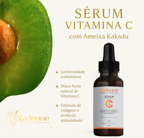 KIT 3 Sérum Vitamina C Rosto Oil-Free Anti-idade Concentrado 30 ml