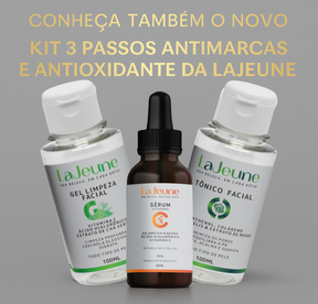 KIT 3 Sérum Vitamina C Rosto Oil-Free Anti-idade Concentrado 30 ml