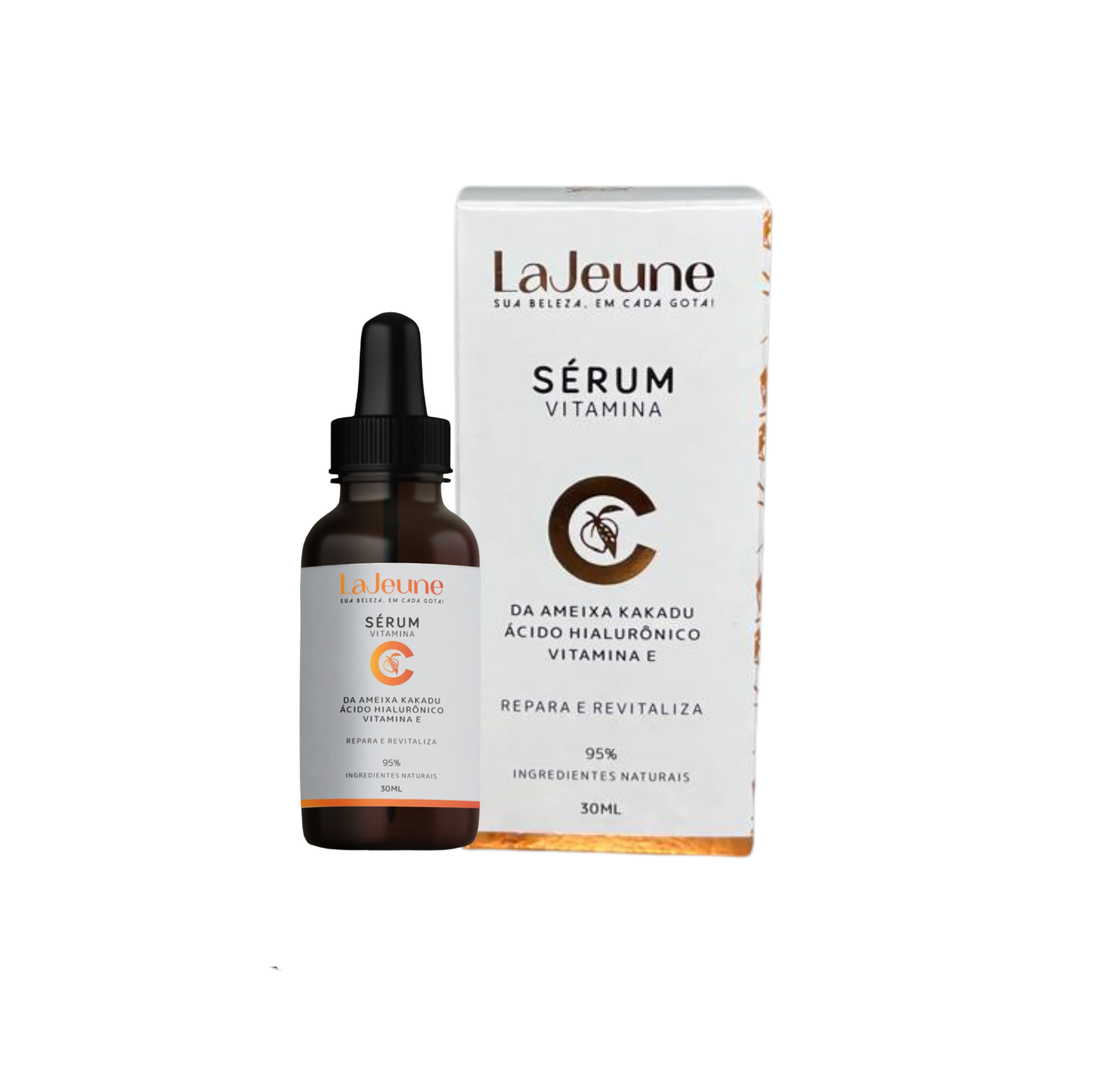 KIT 3 Sérum Vitamina C Rosto Oil-Free Anti-idade Concentrado 30 ml