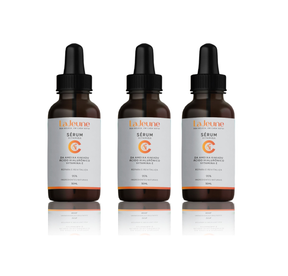 KIT 3 Sérum Vitamina C Rosto Oil-Free Anti-idade Concentrado 30 ml
