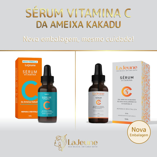 KIT 3 Sérum Vitamina C Rosto Oil-Free Anti-idade Concentrado 30 ml