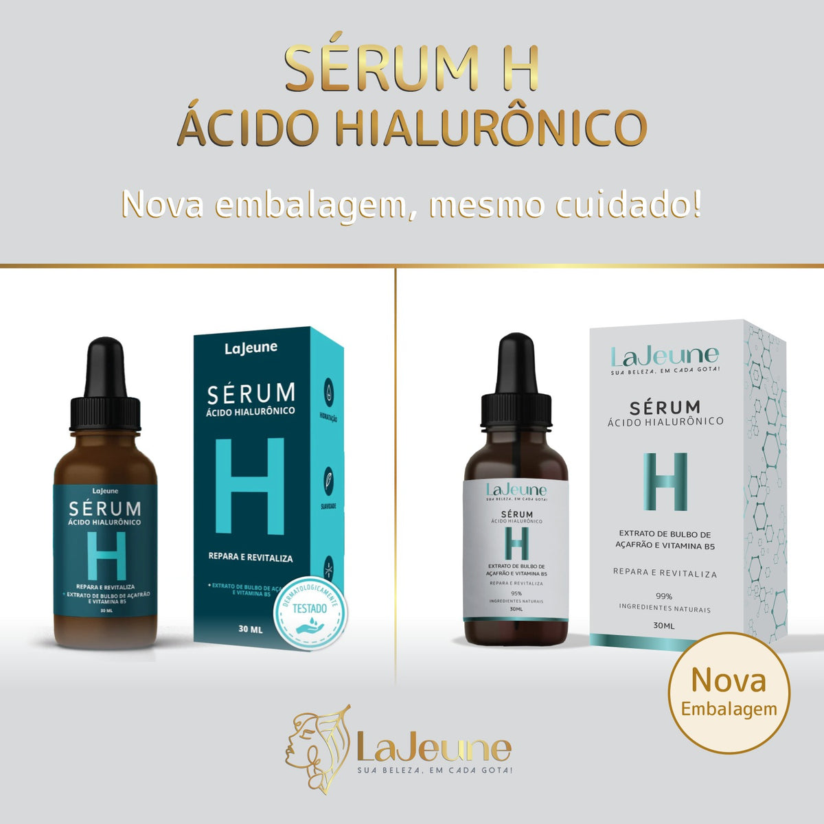 Sérum Hidratante e Preenchedor de linhas Facial Ácido Hialurônico
