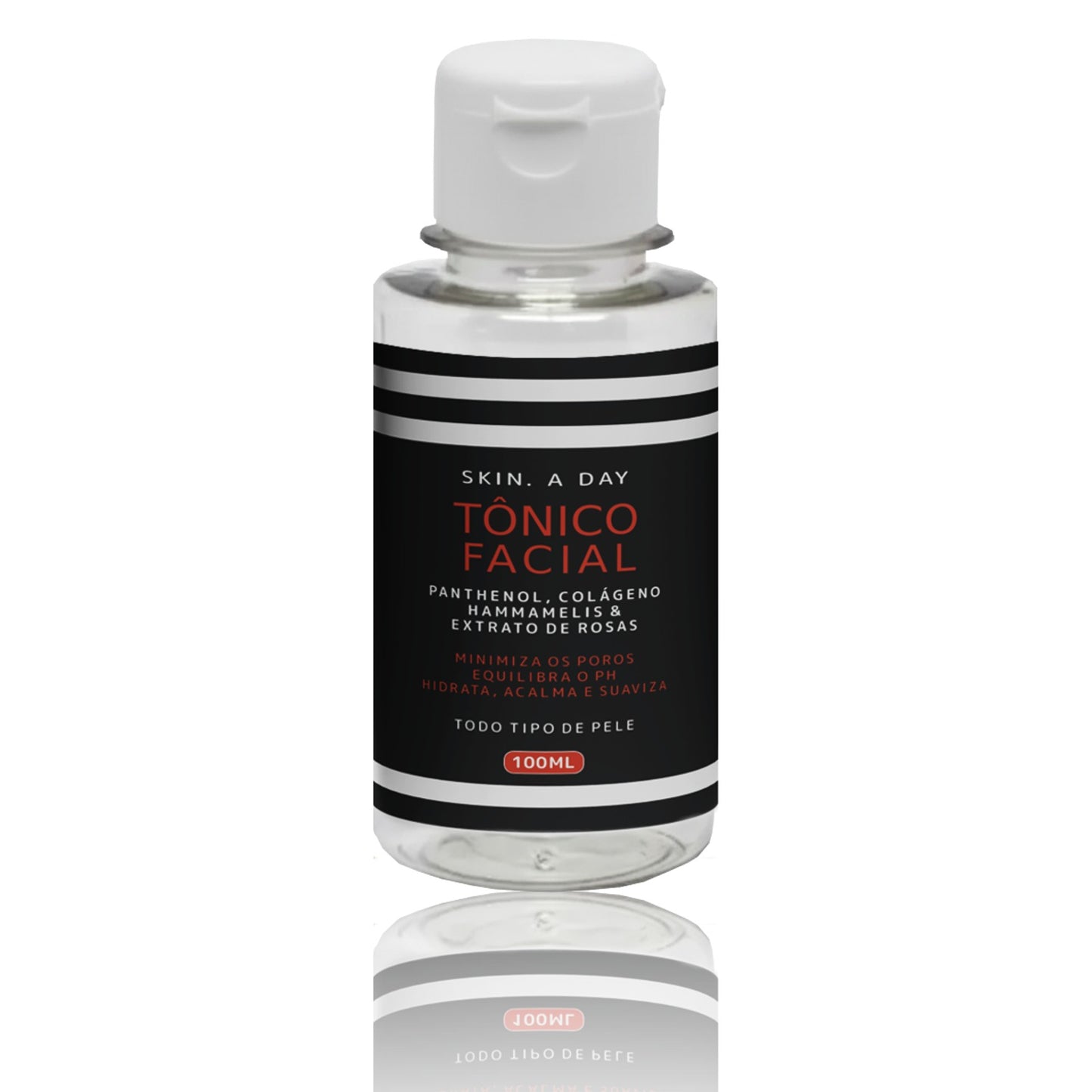 Kit Skincare Facial Skin.A Day – Sérum Clareador Vitamina C 10% Nanoencapsulada, Ácido Hialurônico e Rosa Mosqueta + Gel de Limpeza + Tônico – Luminosidade, Firmeza, Hidratação e Tom Uniforme