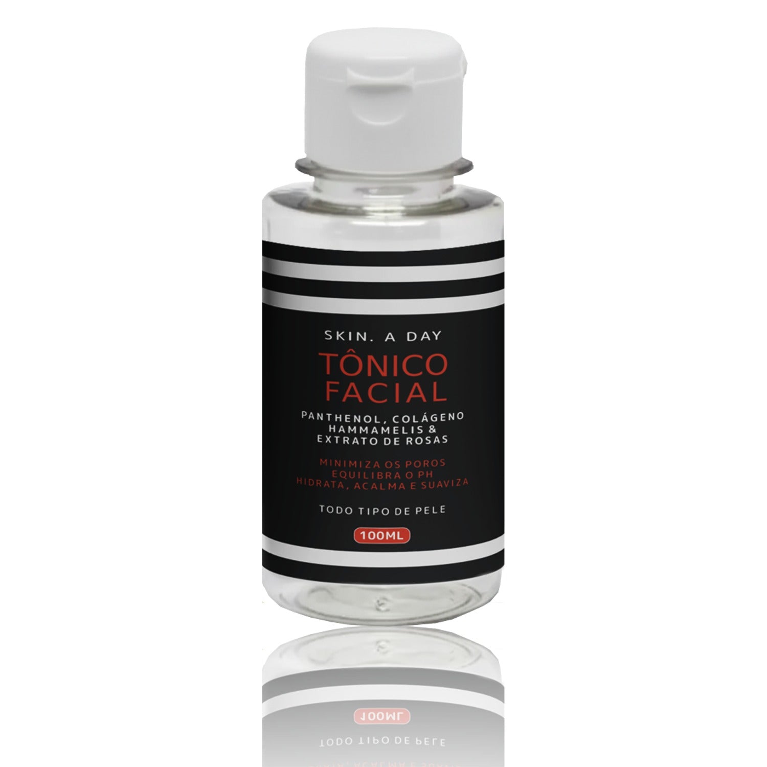 Kit Skincare Facial Skin.A Day – Sérum Clareador Vitamina C 10% Nanoencapsulada, Ácido Hialurônico e Rosa Mosqueta + Gel de Limpeza + Tônico – Luminosidade, Firmeza, Hidratação e Tom Uniforme