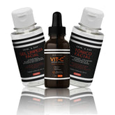 Kit Skincare Facial Skin.A Day – Sérum Clareador Vitamina C 10% Nanoencapsulada, Ácido Hialurônico e Rosa Mosqueta + Gel de Limpeza + Tônico – Luminosidade, Firmeza, Hidratação e Tom Uniforme